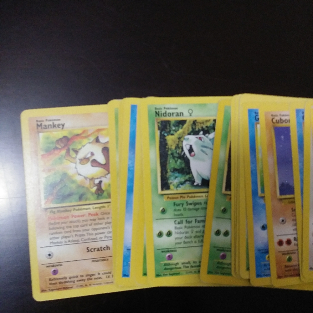 Pokemon cards jungle 1995, 1996, 98